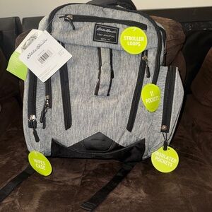 Eddie Bauer Rainier Back Pack Diaper Bag Bundle